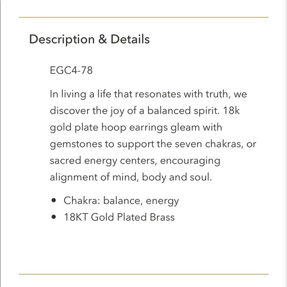 Chakra ✨ Gold Gem Earrings - Picture 4 of 4